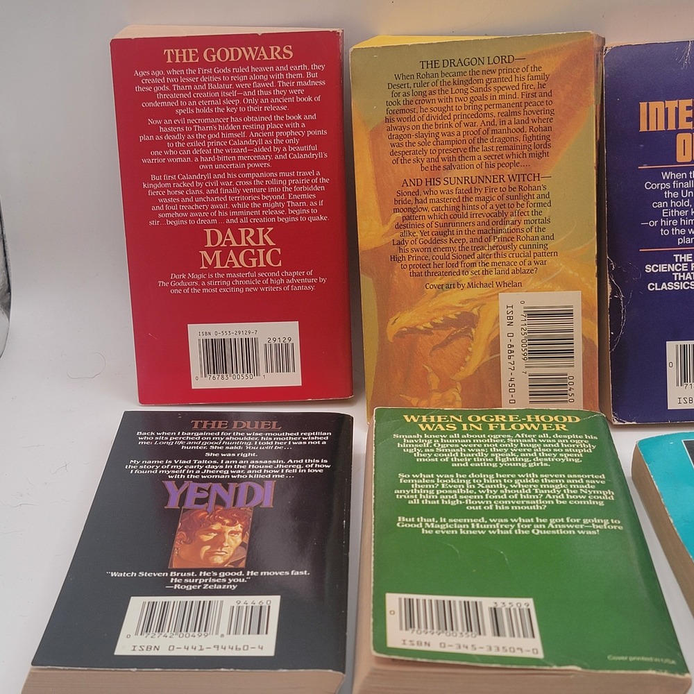 Various Sci-Fi Fantasy 7 Book Lot Paperback 80s 90s Anthony Norton Harrison Good - Picture 4 of 11